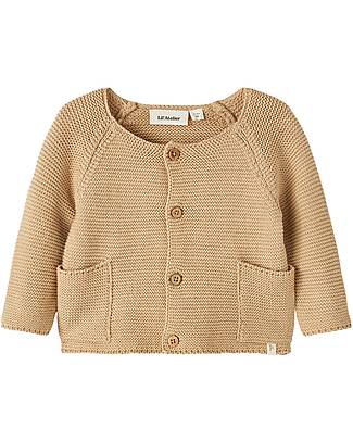 Lil Atelier Cardigan Baby - Crema - 100% Cotone Bio Cardigan