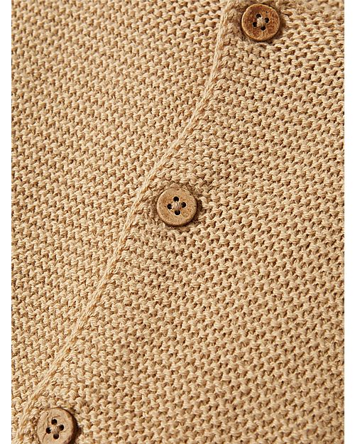 Lil Atelier Cardigan Baby - Crema - 100% Cotone Bio Cardigan
