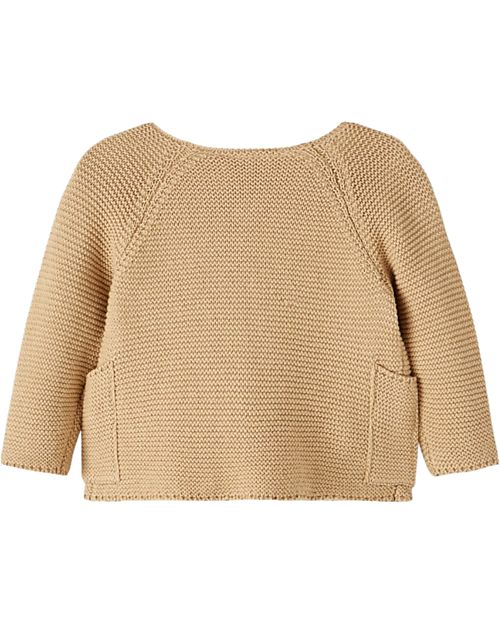 Lil Atelier Cardigan Baby - Crema - 100% Cotone Bio Cardigan