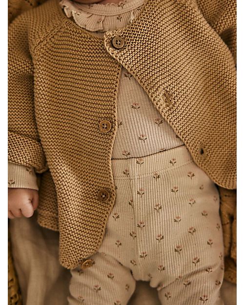 Lil Atelier Cardigan Baby - Crema - 100% Cotone Bio Cardigan