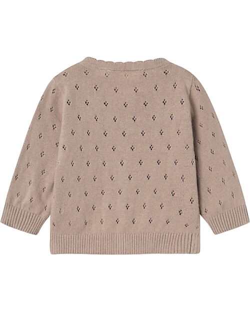 Lil Atelier Cardigan con Bottoni - Ethrea - Lavorato a Maglia - Cotone Bio Cardigan