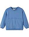 Lil Atelier Felpa - Federal Blue - con Tasche Frontali - 100% Cotone Bio Felpe