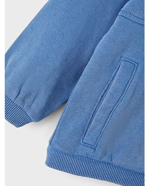 Lil Atelier Felpa - Federal Blue - con Tasche Frontali - 100% Cotone Bio Felpe