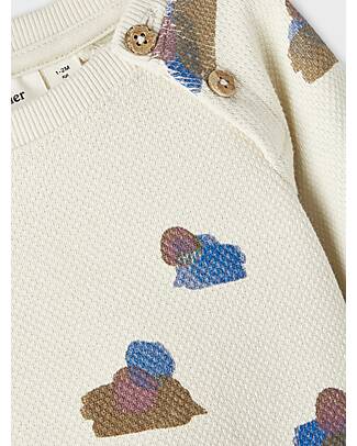 Lil Atelier Felpa - Turtledove - 100% Cotone Bio Felpe