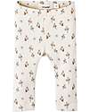 Lil Atelier Leggings Fiori - Crema - Cotone Leggings