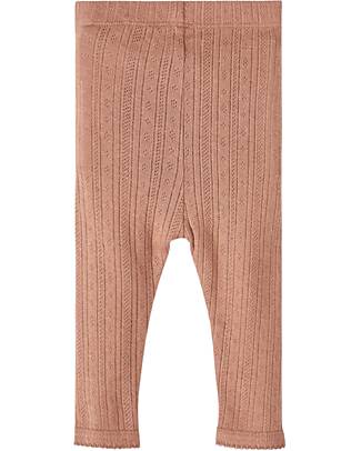 Lil Atelier Leggings Ricamati - Terracotta - Cotone Leggings
