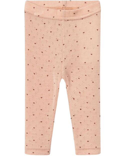 Lil Atelier Leggings Slim Fit con Vita Elasticizzata - Rugby Tan - 100% Lana Merino Leggings