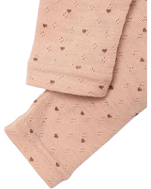 Lil Atelier Leggings Slim Fit con Vita Elasticizzata - Rugby Tan - 100% Lana Merino Leggings