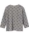 Lil Atelier Maglia Manica Lunga - con Bottoni a Contrasto - Quiet Shade - 100% Cotone Bio Maglie Manica Lunga