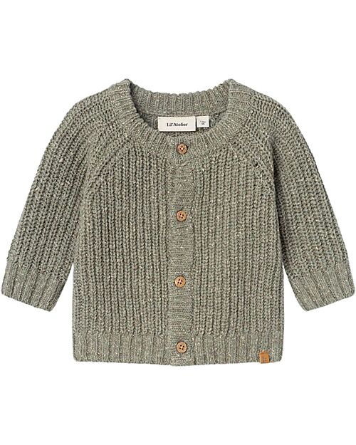 Lil Atelier NBMOLFERT LS KNIT CARD LIL - seagrass Cardigan