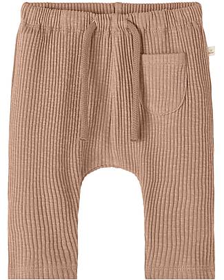 Lil Atelier Pantaloni Baby - Scirocco - Cotone Biologico - Vita Regolabile Pantaloni Lunghi