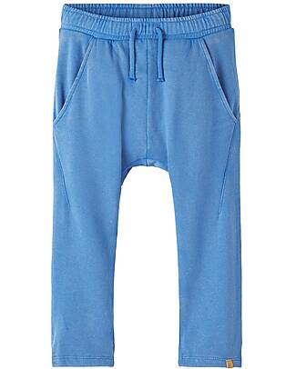 Petit Bateau Pantaloni Palazzo - Blu Denim - Vita Elasticizzata - 100%  Cotone Organico unisex (bambini)