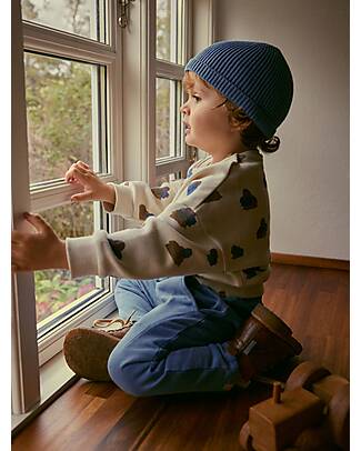 Lil Atelier Pantaloni da Tuta - Federal Blue - con Coulisse - 100% Cotone Bio Pantaloni Lunghi