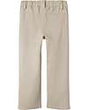 Lil Atelier Pantaloni Lunghi Regular Fit in Lino - Beige - Vita Regolabile Pantaloni Lunghi