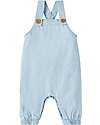 Lil Atelier Salopette con Orli Elasticizzati - Azzurro Denim - 100% Cotone Biologico Salopette