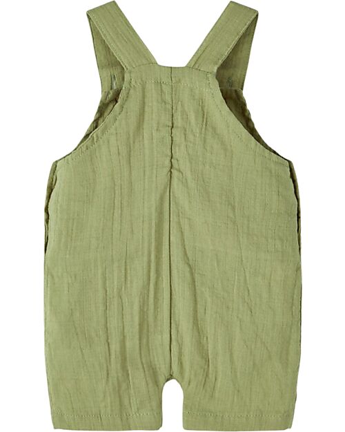Lil Atelier Salopette - Verde Salvia - 100% Cotone Organico Salopette