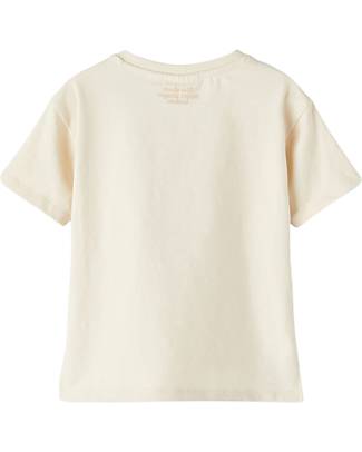 Lil Atelier T-Shirt Asimmetrica Con Taschino - Panna - Cotone Organico T-shirt