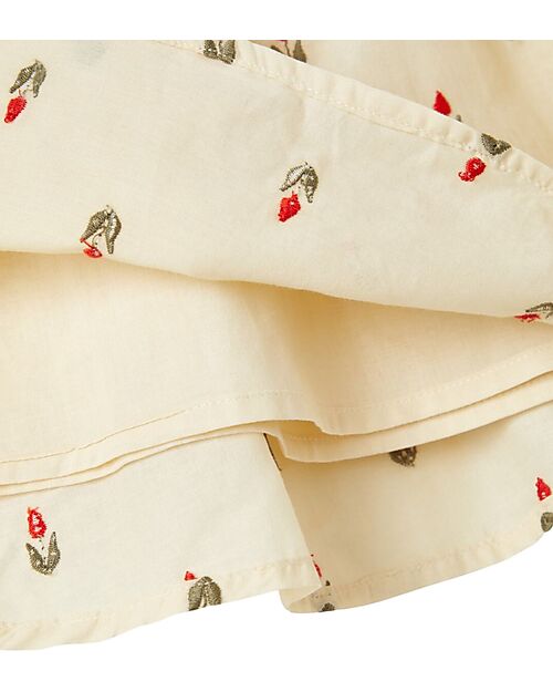 Lil Atelier Vestito con Volant - Fantasia Fiori - Turtle Dove - 100% Cotone Organico Vestiti_