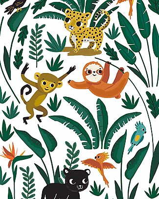 Lilipinso Adesivi da Parete in Vinile - Animali della Giungla Decorazioni da Parete
