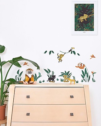 Lilipinso Adesivi da Parete in Vinile - Animali della Giungla Decorazioni da Parete