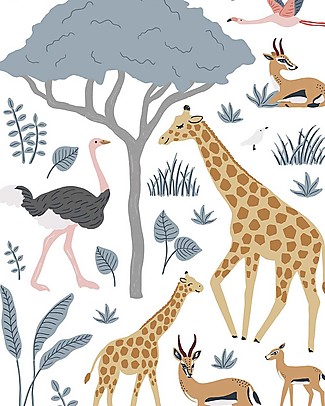 Lilipinso Adesivi da Parete in Vinile - Animali della Savana Decorazioni