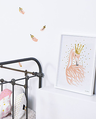 Lilipinso Adesivi da Parete in Vinile - Piume Rosa Decorazioni da Parete