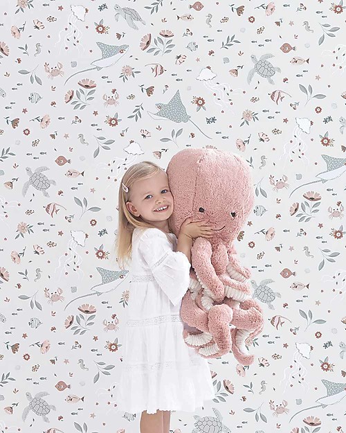 Lilipinso Carta da Parati in Tessuto non Tessuto - 50 x 1000 cm - Animali Acquatici Adesivi da Parete