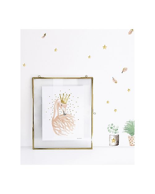 Lilipinso Decalcomania da parete (18x24 cm) - Stelle d'oro Adesivi da Parete