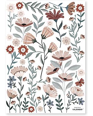 Lilipinso Decalcomania da parete A3 ( 29,7x42 cm) - Fiori d'oceano Decorazioni da Parete