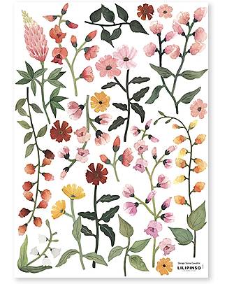Lilipinso Decalcomania da parete A3 ( 29,7x42 cm) - Piccoli fiori selvatici Decorazioni da Parete