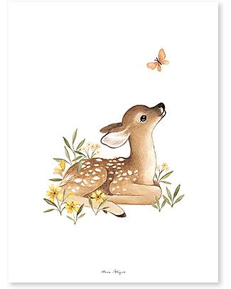 Lilipinso Stampa Artistica (30x40 cm) - Cerbiatto Decorazioni da Parete