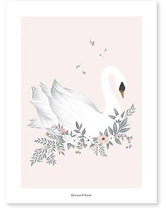 Lilipinso Stampa Artistica (30x40 cm) - Cigno Decorazioni da Parete