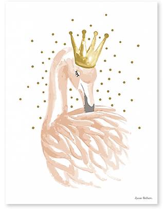 Lilipinso Stampa Artistica (30x40 cm) - Fenicottero e stelle Decorazioni da Parete