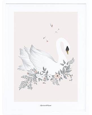 Lilipinso Stampa artistica incorniciata (30x40 cm) - Cigno Decorazioni da Parete