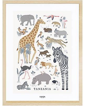 Lilipinso Stampa artistica incorniciata (30x40 cm) - Tanzania Decorazioni da Parete