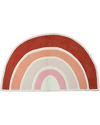 Lilipinso Tappeto in cotone - 120 x 70 cm - Arcobaleno Arancio Tappeti_