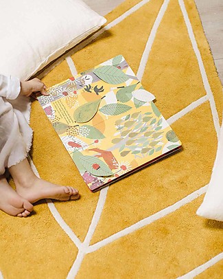 Lilipinso Tappeto in Cotone - 150 x 90 cm - Foglia Autunnale Tappeti Arredo
