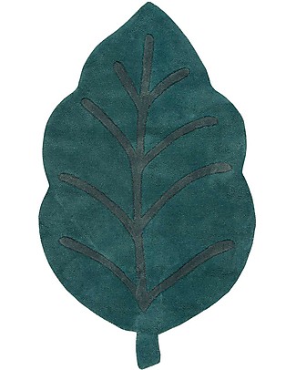 Lilipinso Tappeto in Cotone - 150 x 90 cm - Foglia Verde Tappeti Arredo