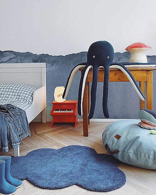 Lilipinso Tappeto in Cotone - 67 x 100 cm - Nuvola Blu Tappeti Arredo