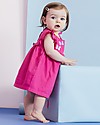 Lilly+Sid Abito Baby Maniche Corte con Volant e Applique - Rosa - 100% cotone bio Vestiti_
