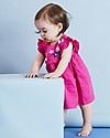 Lilly+Sid Abito Baby Maniche Corte con Volant e Applique - Rosa - 100% cotone bio Vestiti_