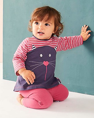 Lilly+Sid Abito e Leggings - Gatto/Cuori - 100% Cotone bio Vestiti
