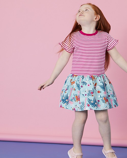 Lilly+Sid Abito Maniche Corte Safari/Righe - 100% cotone bio Vestiti_