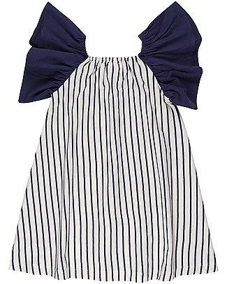 Lilly+Sid Abito Sunny - Righe Navy - 100% Cotone bio Vestiti