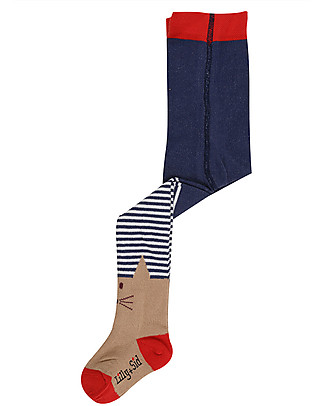 Lilly+Sid Calze Bimba a Righe - Gatto Calze