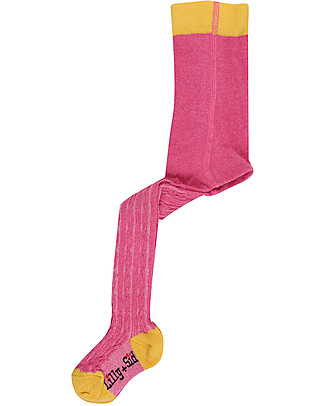 Lilly+Sid Calze Bimba Lavorate a Maglia - Rosa Calze