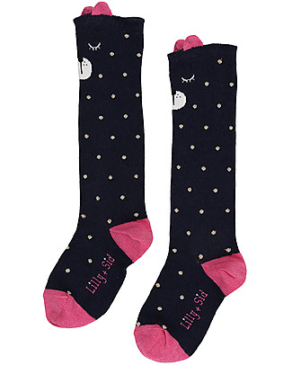 Lilly+Sid Calzini Bimba - Orsi - Neri a Pois Calzini