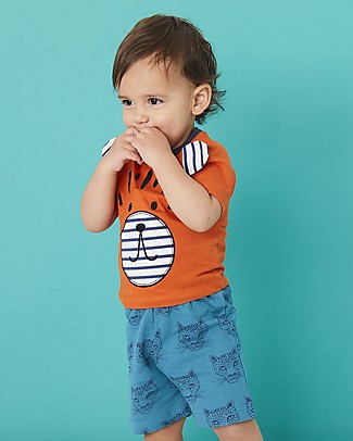 Lilly+Sid Completo Baby T-shirt e Pantaloncini Ghepardo - 100% cotone bio T-Shirt e Canotte