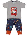 Lilly+Sid Completo T-shirt e Leggings Safari e Bus - 100% cotone bio Pantaloni Corti