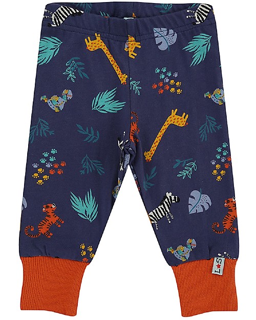 Lilly+Sid Completo T-shirt e Leggings Safari e Bus - 100% cotone bio Pantaloni Corti